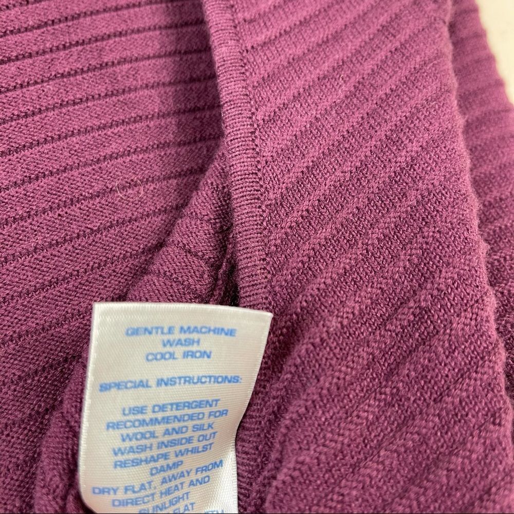 Boden libby textured sweater knit dress 4 purple plum warm fall preppy Wh552 - Picture 13 of 16